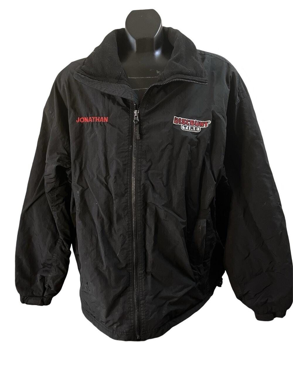 Discount Tire Employee Jacket – Black Zip-Up Windbreaker (Size M)